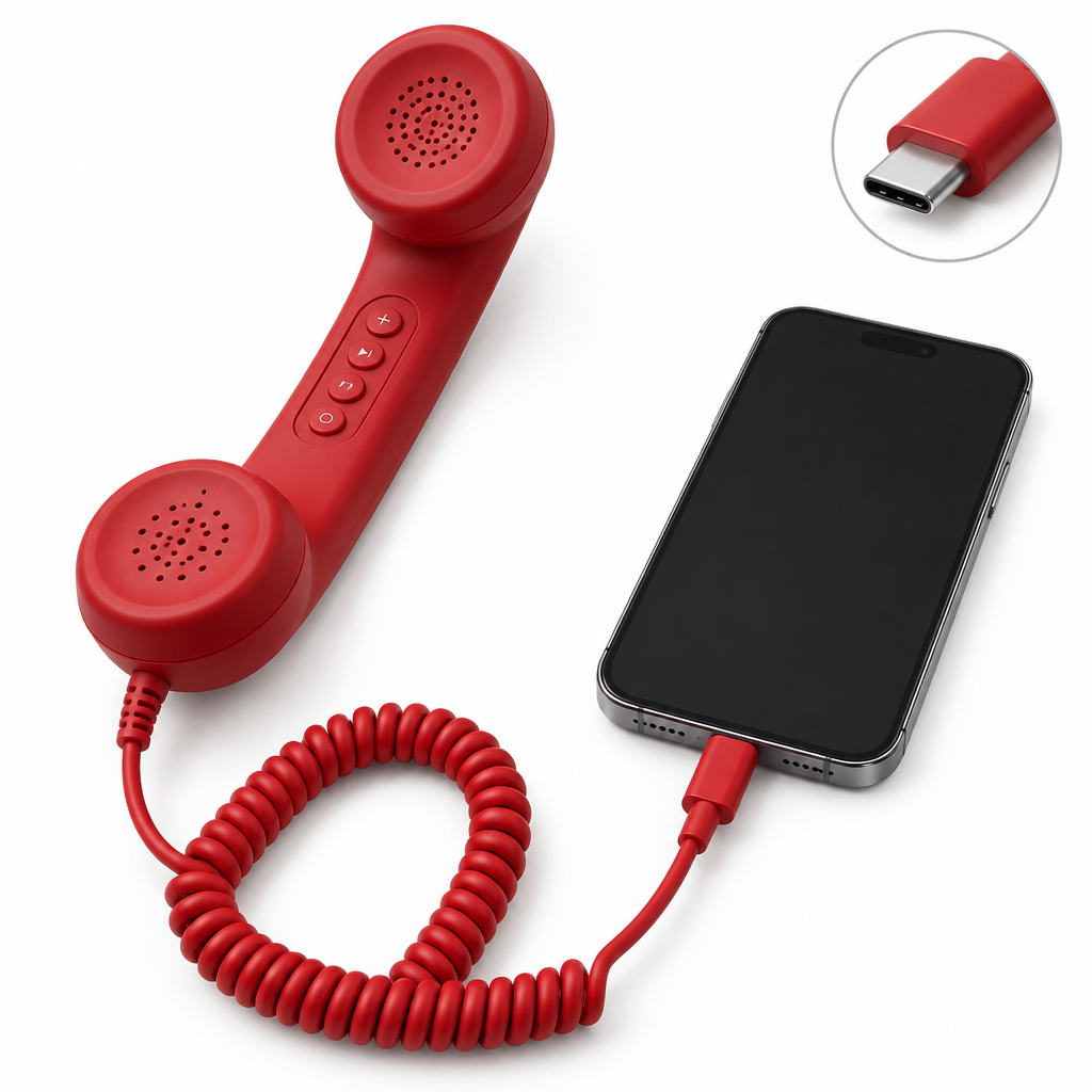 Red Dial Darling retro handset